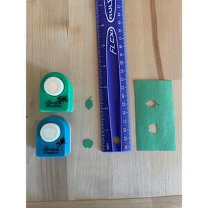 Lot of 2 Family Treasures Paper Punches Strawberry Apple